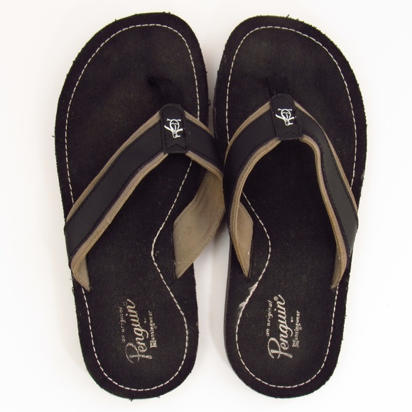 Original Penguin | Shoes Mens Penguin Brown And Tan Thong Sandals Size 8 | Poshmark